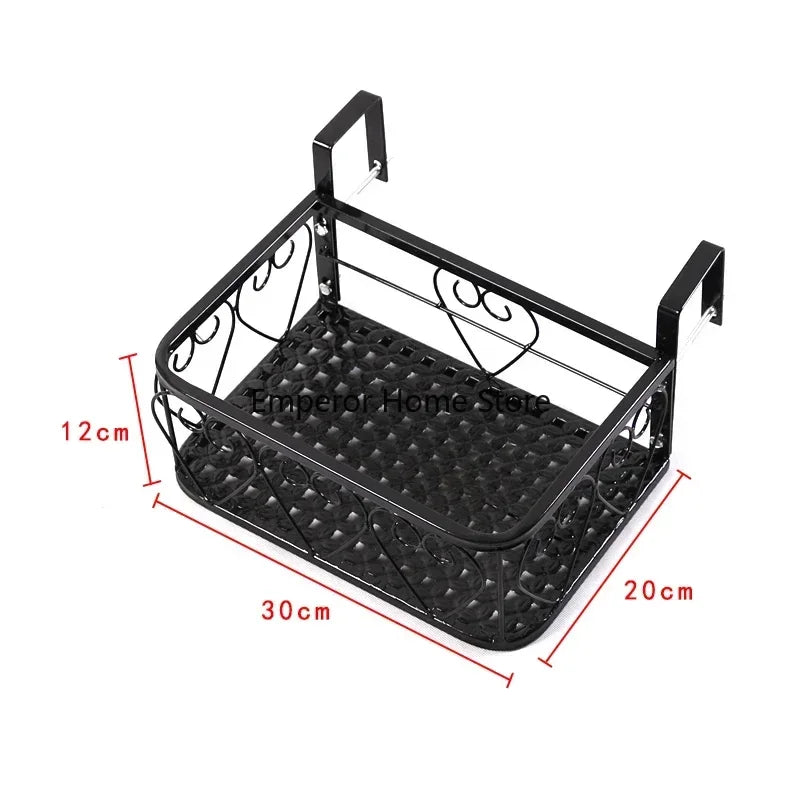 étagère murale noire moderne grille florale clips suspension plante pot assemblage économique