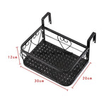 étagère murale noire moderne grille florale clips suspension plante pot assemblage économique