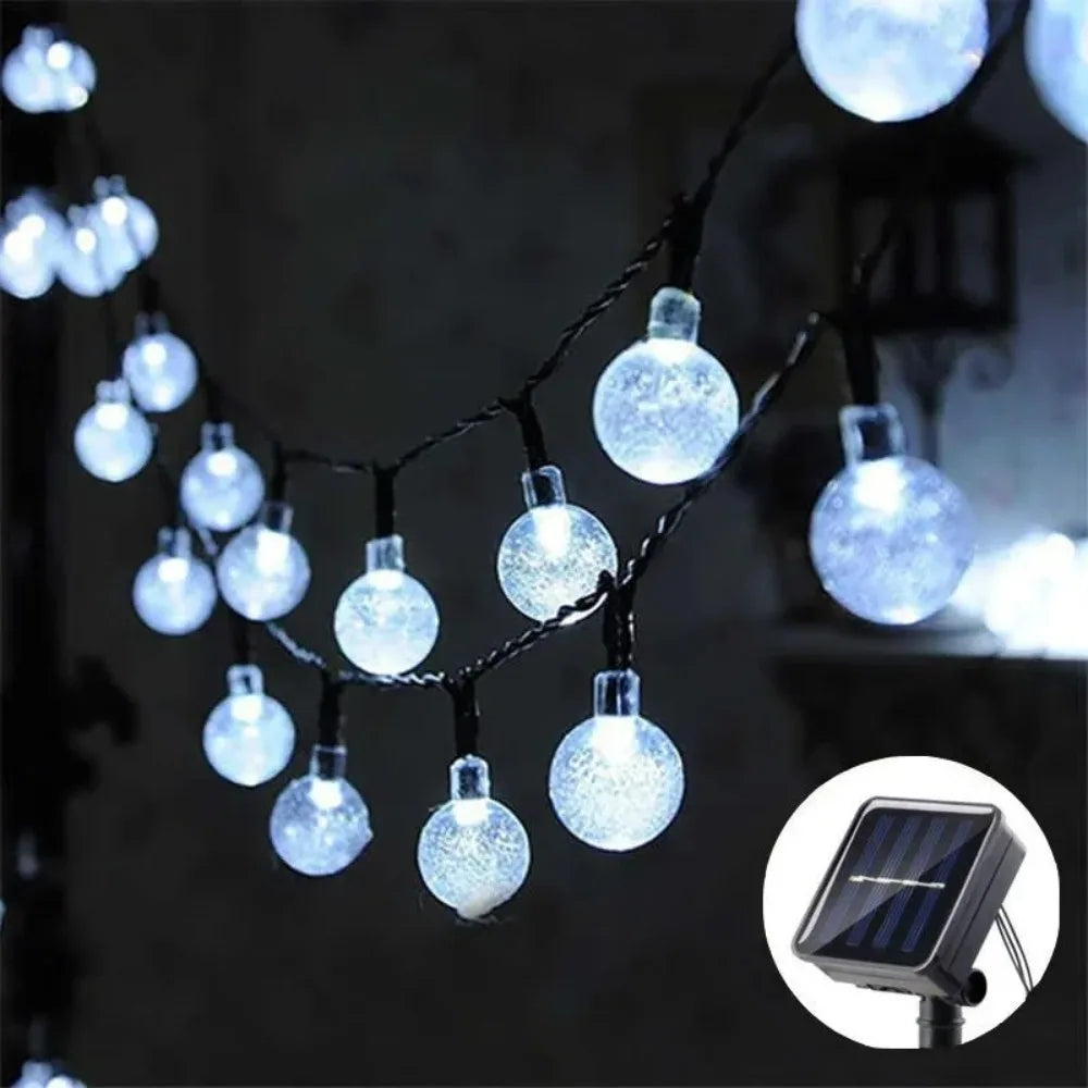 guirlande lumineuse solaire extérieure multicolores clips modernes décoration extérieure nocturne fêtes balcon noël