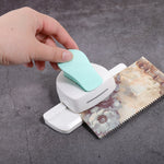 perforateur bords blanc bleu clair rose clair papeterie scrapbooking cartes decoration étudiante minimaliste