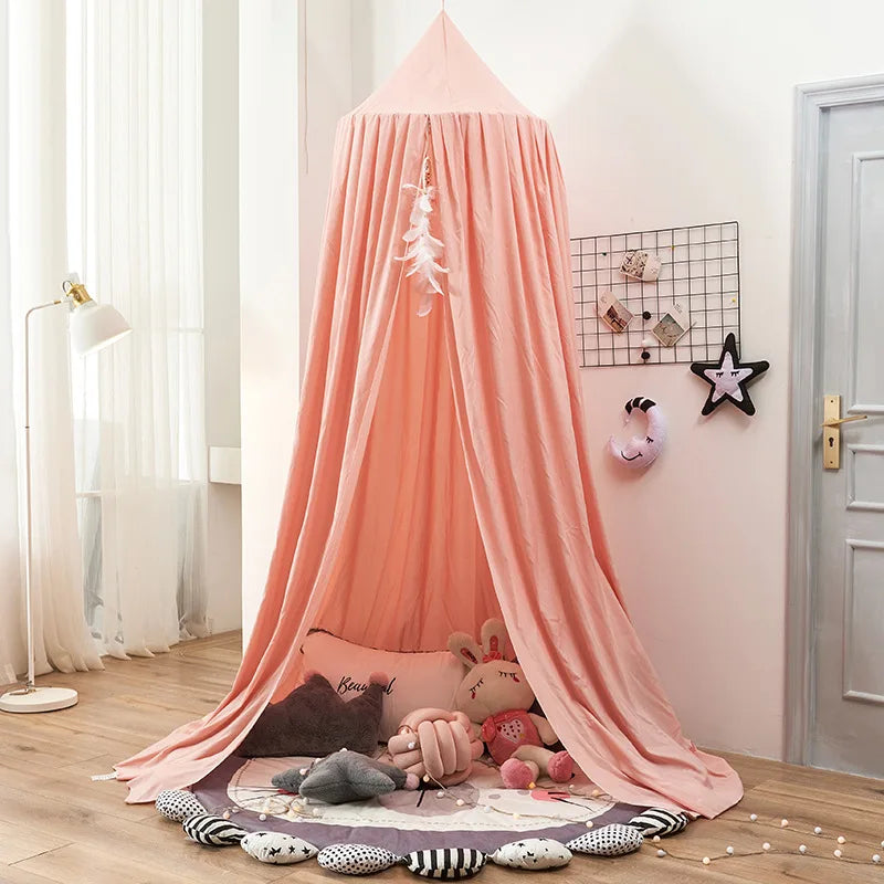 tente lit enfant uni moderne vert menthe rose pâle gris clair rose corail opacité