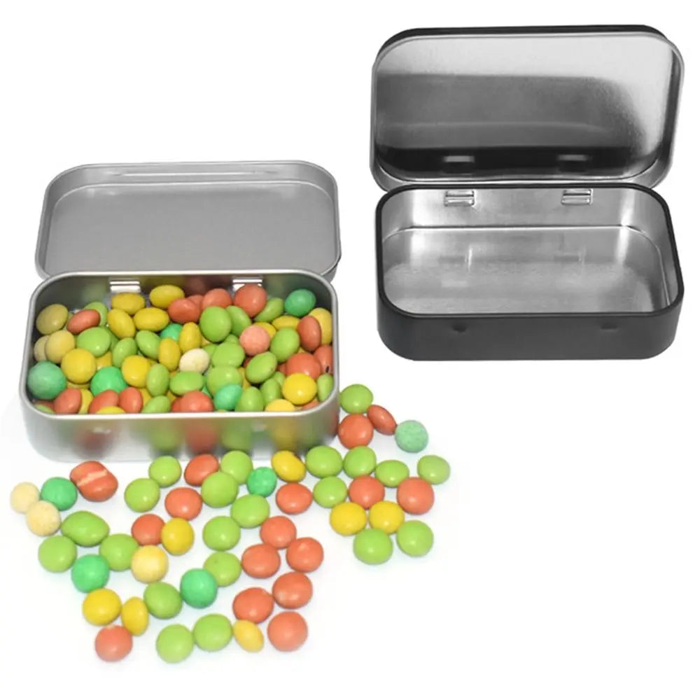 Mini boîte en fer blanc pour bijoux et bonbons vue de dessus