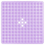 tapis bain antidérapant pvc bleu blanc noir perforé moderne adhésif 53x53cm