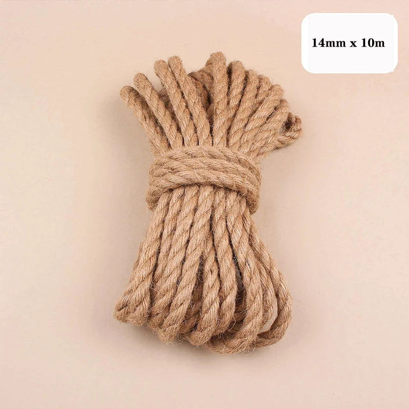 corde jute naturelle 1mm 14mm artisanale rustique décoration maison bricolage macramé fibrée marron clair