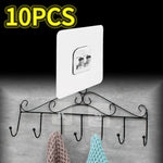 porte savon mural noir double crochet adhésif transparent moderne pvc salle bain cuisineHooks