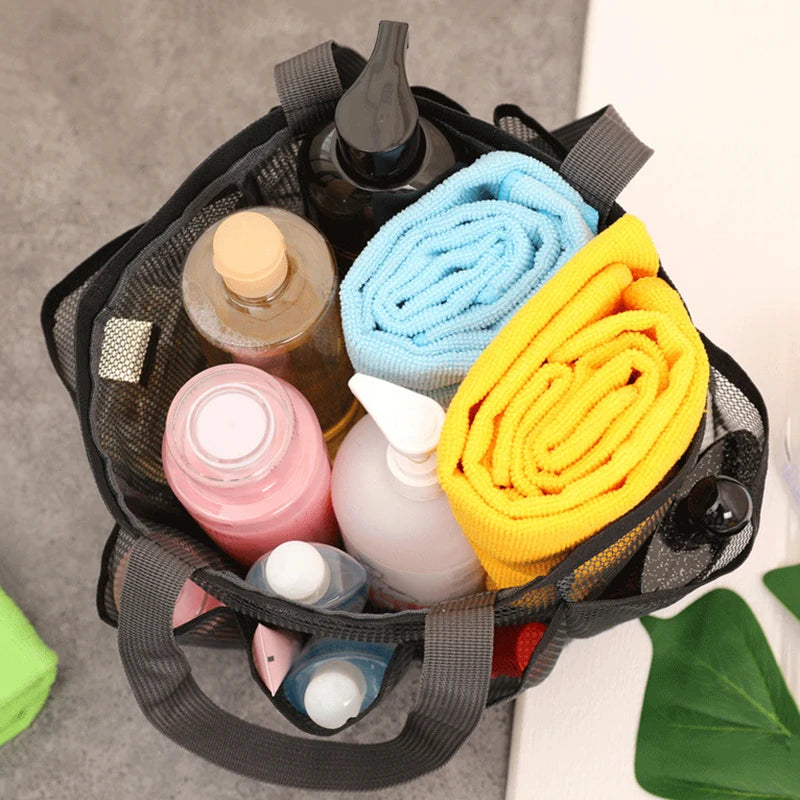 sac bain trousse toilette polyestère multiple poches transparent utilitaire voyage salle bain