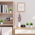 plantes artificielles feuilles eucalyptus bonsaï vert pot blanc décoration intérieure extérieure moderne anniversaire