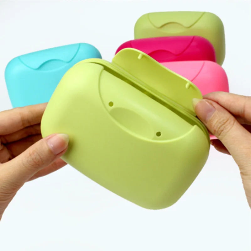 boîtes savon plastique vert rose bleu opaques modernes sans fuite intérieur texturé