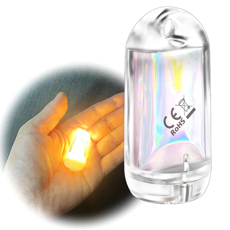 lampe led rechargeable usb transparent effet hologramme annexe cle smartphone camping