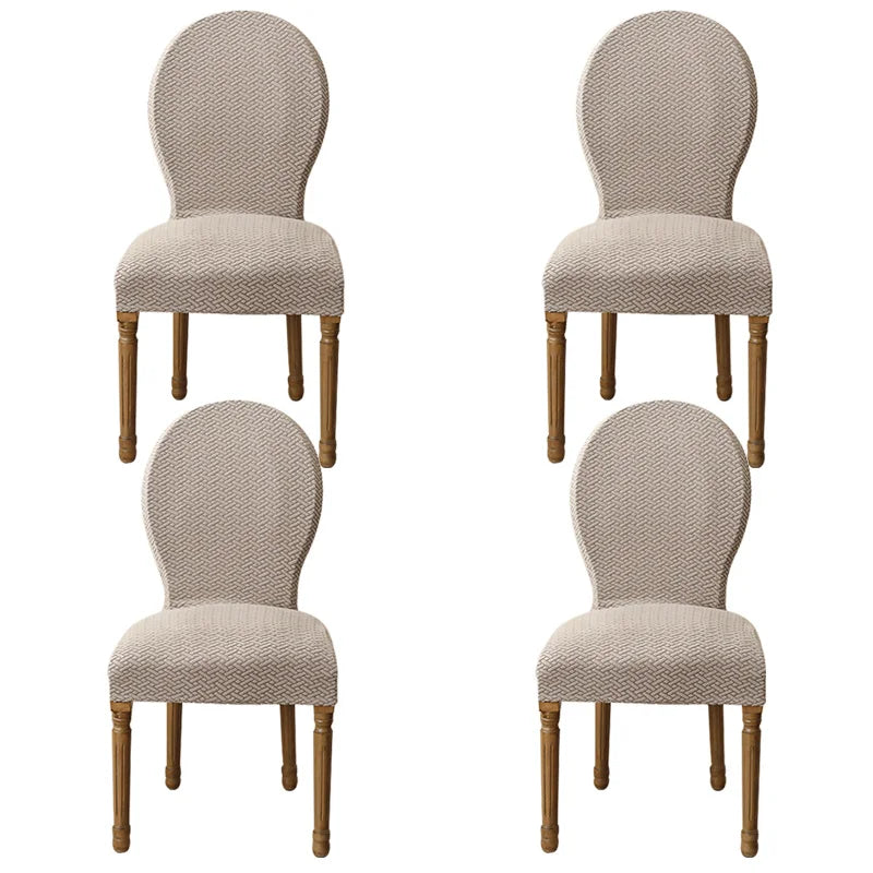 housse chaise jacquard spandex polyester motif géométrique opaque classique mariage banquet cuisine