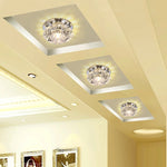 Plafonnier LED Cristal Modern Surface Monté Cuisine Salle Bain Élégant