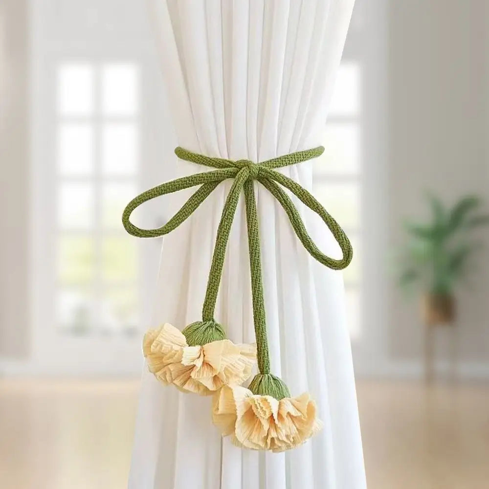 rideaux polonais fleurs tissées vert beige violet opaques moderne décoratif rustique