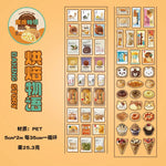 stickers multicolores transparents moderne mignon animaux nourriture brillants scrapbooking diy journal album bricolage