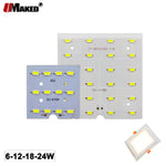 Plaque led downlight 6w 12w 18w blanc mat moderne 45x45 85x85 mm smd5730