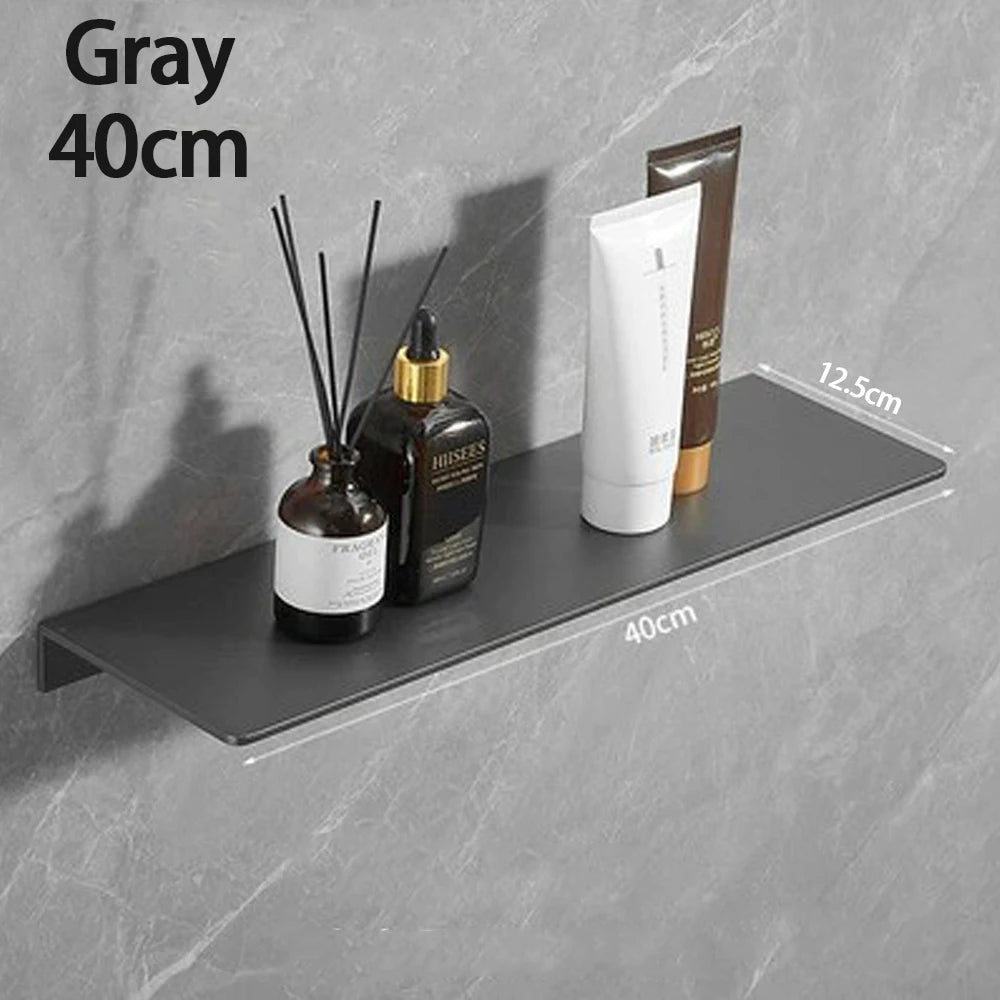 étagères murales modernes métal blanc noir gris salle bain cosmétiques serviettes