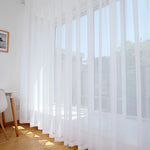 rideau transparent blanc moderne tulle polyester salon hospitalité