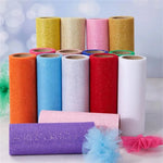 rubans tulle pailletés or rose bleu blanc brillants décoratifs adhésifs 10yards 15cm