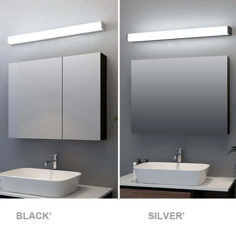 lampe murale led moderne 20cm 40cm 50cm blanc noir rayures