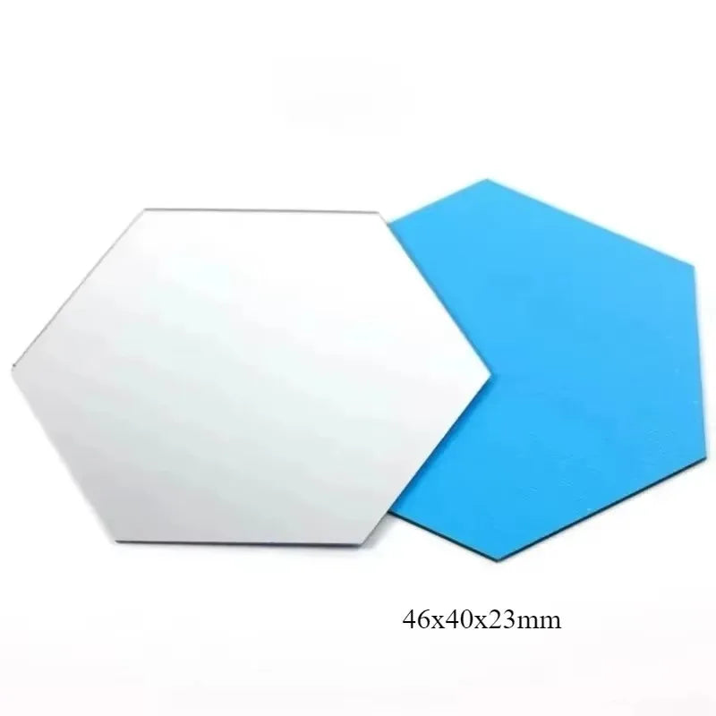 miroirs hexagonnels modernes stickers adhésifs or argent décoration chambre salon événement