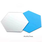 miroirs hexagonnels modernes stickers adhésifs or argent décoration chambre salon événement