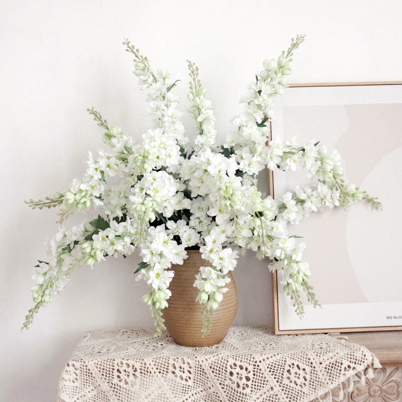 bouquet artificiel fleurs blanc rose violet moderne vaseintérieurDecoration maison