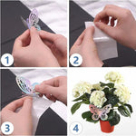 papillons décoratifs multicolores ornements floraux adhésifs diy gâteaux cupcakes boîtes cadeaux chambre coucher