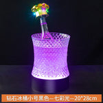 seau glace lumineux triangles relief moderne rouge vert bleu violet champagne élègant rechargeable