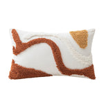 coussin nordique patchwork brodé moderne taie oreiller coton polyester respectueux environnement abstraits 30x50cm 45x45cm