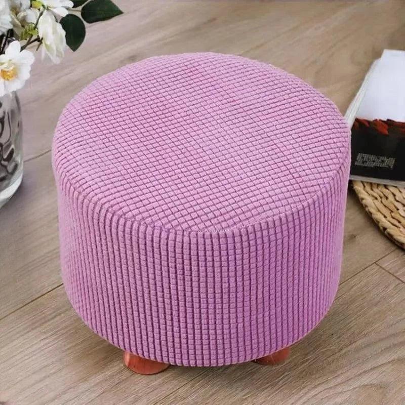 tabouret moderne tissé motifs géométriques rose bleu vert jaune rouge beige