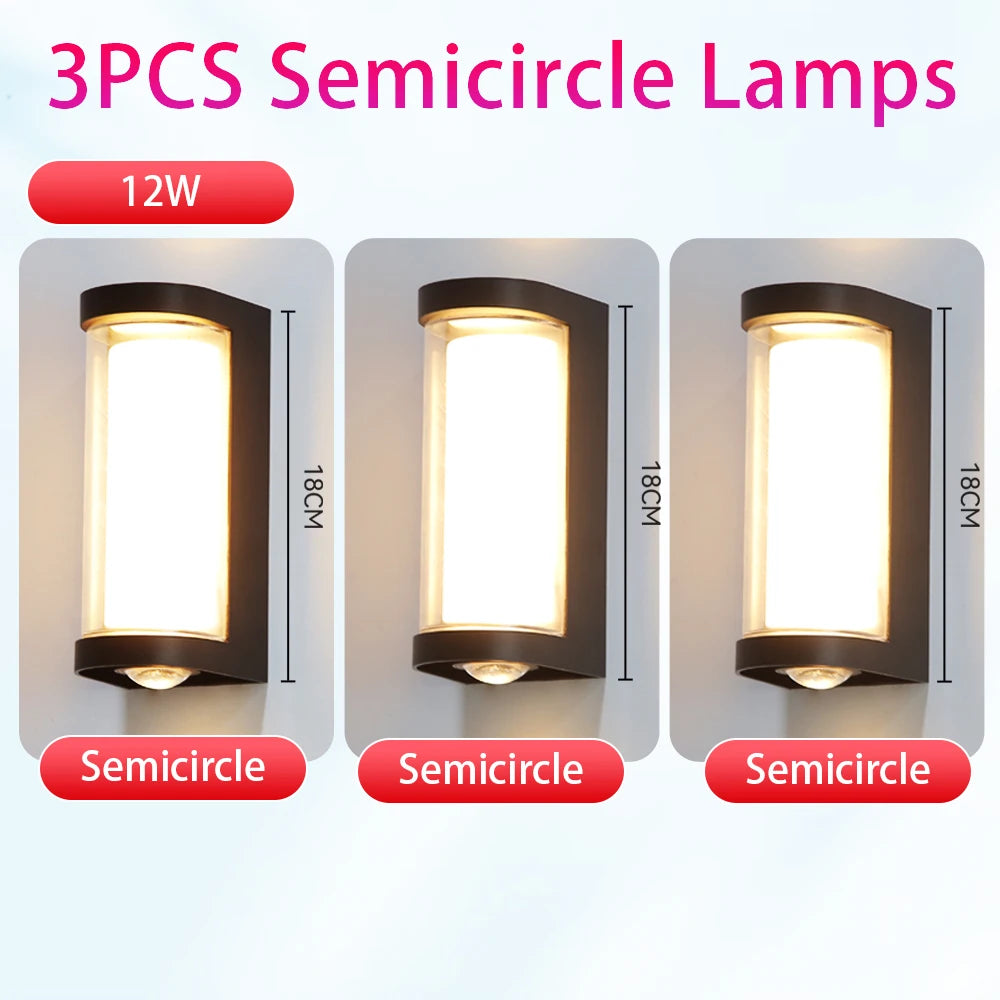 lampe murale extérieure moderne noire fixée ipx4 85265v led an