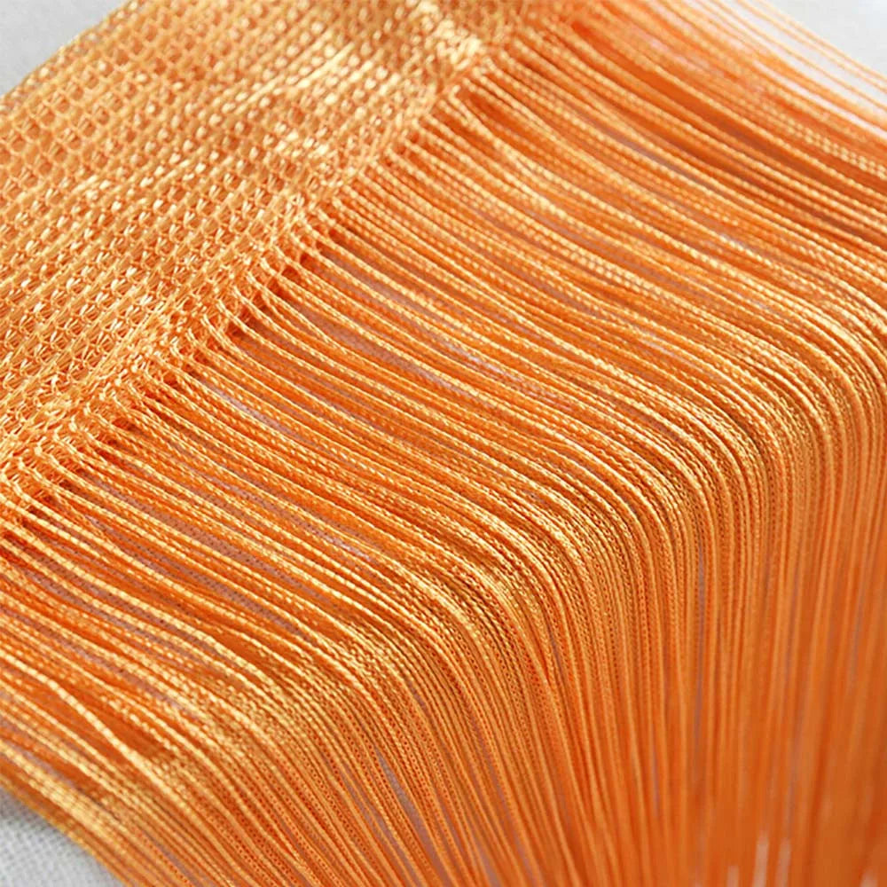 rideau franges transparent bohème salon couleur rouge vert bleu polyester 50x200cm