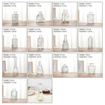 vases transparent modernes classiques motifs géométriques ridés décoration fleurs