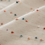 rideau polyester brodé pompons colorés moderne décoration intérieure fond blanc points colorés résistant l'eau