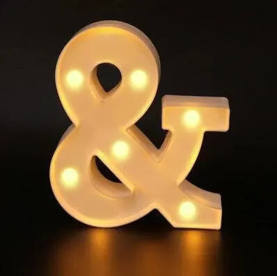 lettres lumineuses blanches rondes veilleuse deco vintage brillantes maison anniversaire noel cœur