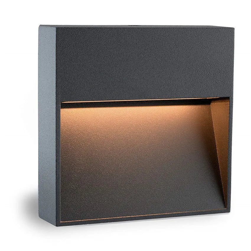 applique murale led étanche moderne 6w 12w noir aluminium