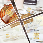 bracelets serviette or ornements géométriques élégants adhésifs mariage décoration table fournitures festive