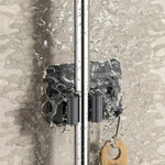 porte balai acier inoxydable adhésif mural moderne gris rangement salle bain étanche