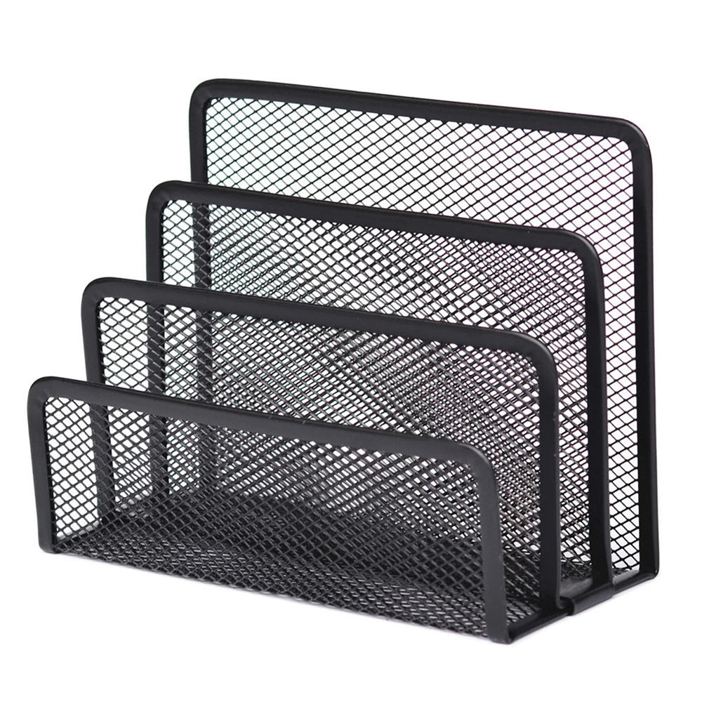 organisateur métal noir maille moderne enveloppes cartes postales carnets