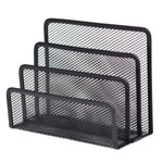 organisateur métal noir maille moderne enveloppes cartes postales carnets