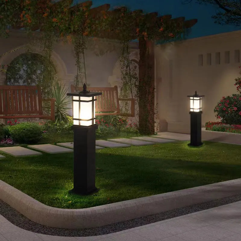 lampe sol led étanche industrielle ip65 noir classiqueextérieur aluminium barres horizontales