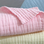 couverture bébé gaze plissée vert pastel douce 12 mois blanc bleu clair
