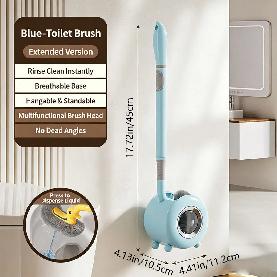 brosse wc murale canard jaune poils gris moderne salle bain ventouse sans angle mort
