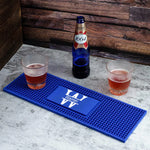 tapis bar personnalisable résine texturée noir moderne sous verre maison barman cadeau adulte