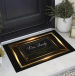 tapis d'entrée élégant classique ornements floraux dorés antibactérien antidérapant 30x50cm 40x60cm