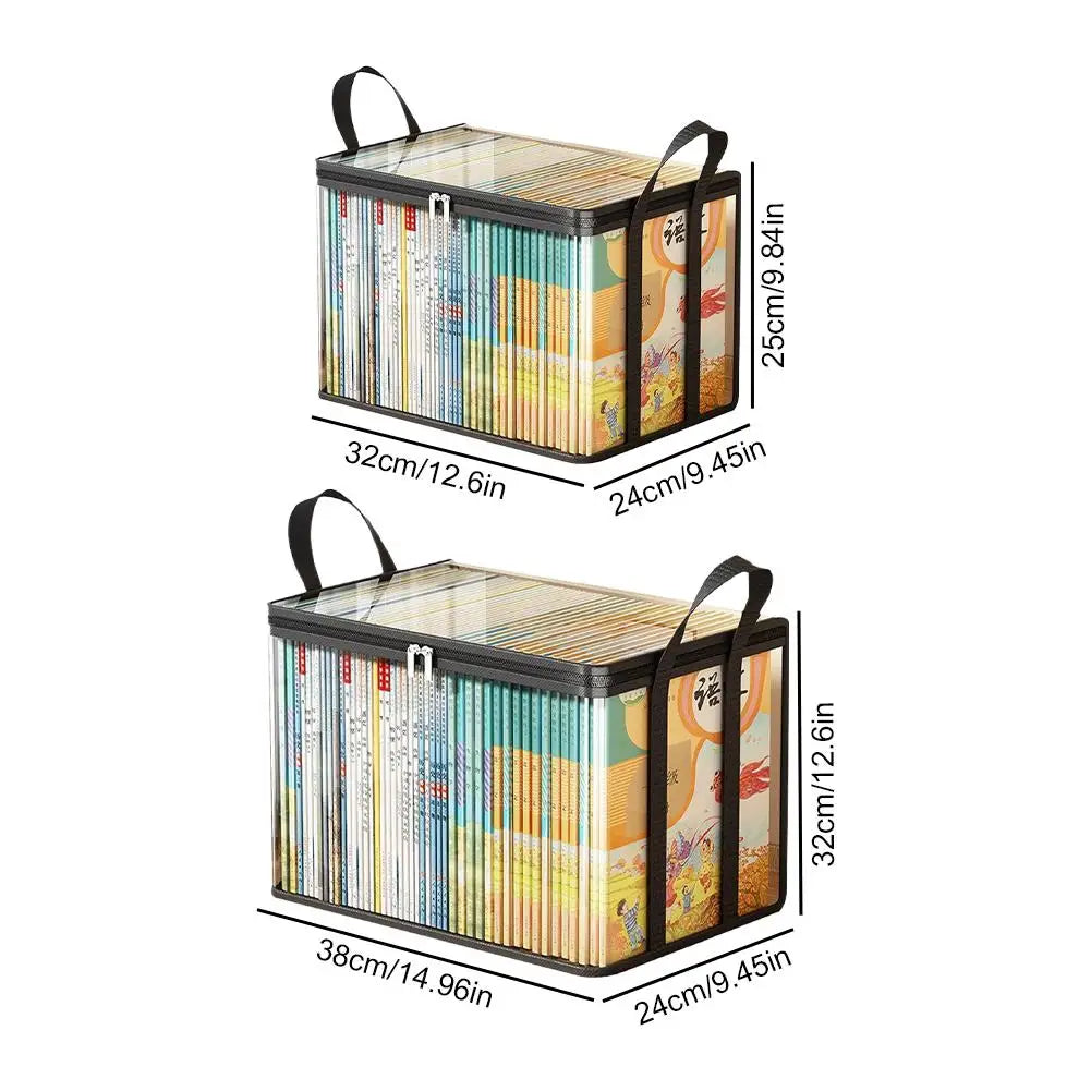 organisateur livres pliable transparent noir rangement documents école maison modulaire utilitaire moderne