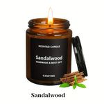 bougies parfumées aromathérapie marron clair sans motif moderne 35 heures soja vanille jasmin citron