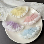 jupe tulle poupée rose blanche jaune verte douce moderne accessoire fille dentelle opaque