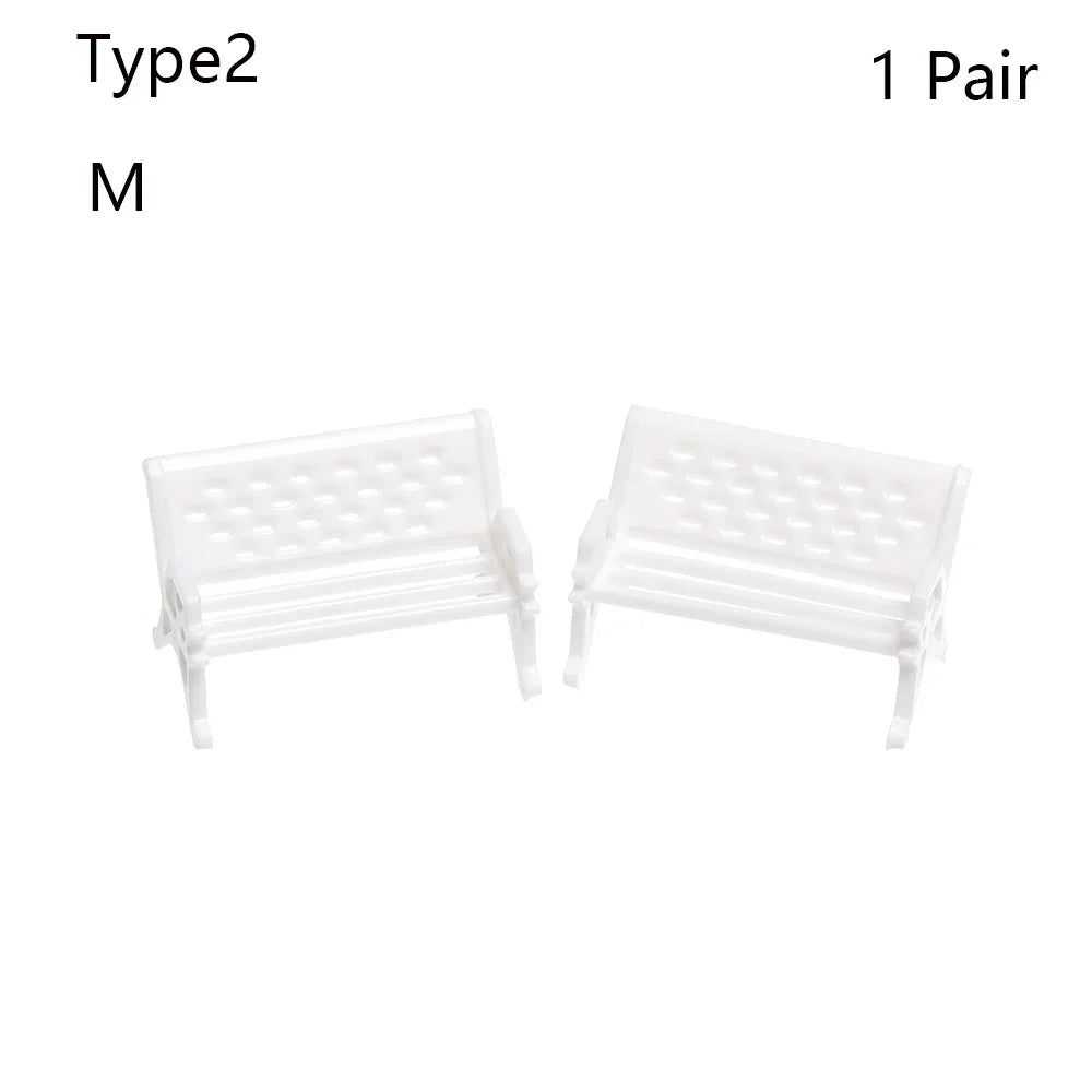 petit banc miniature résine décoratif jardin féerique maison poupée micro paysage