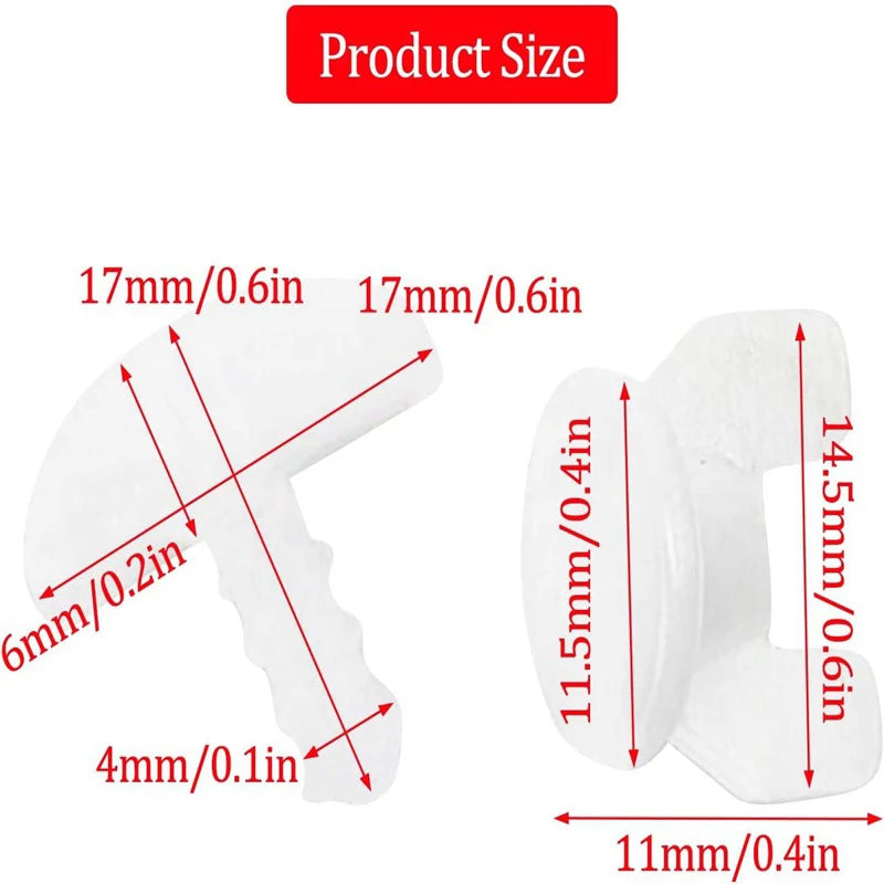 clips rideau blancs modernes adhésifs pratiques set 20 rond simples
