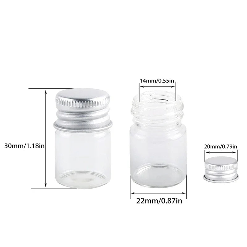 bouteilles plastique transparentes capsules métalliques conteneurs rangement miniatures échantillons stockage liquides 10ml 15ml 25ml